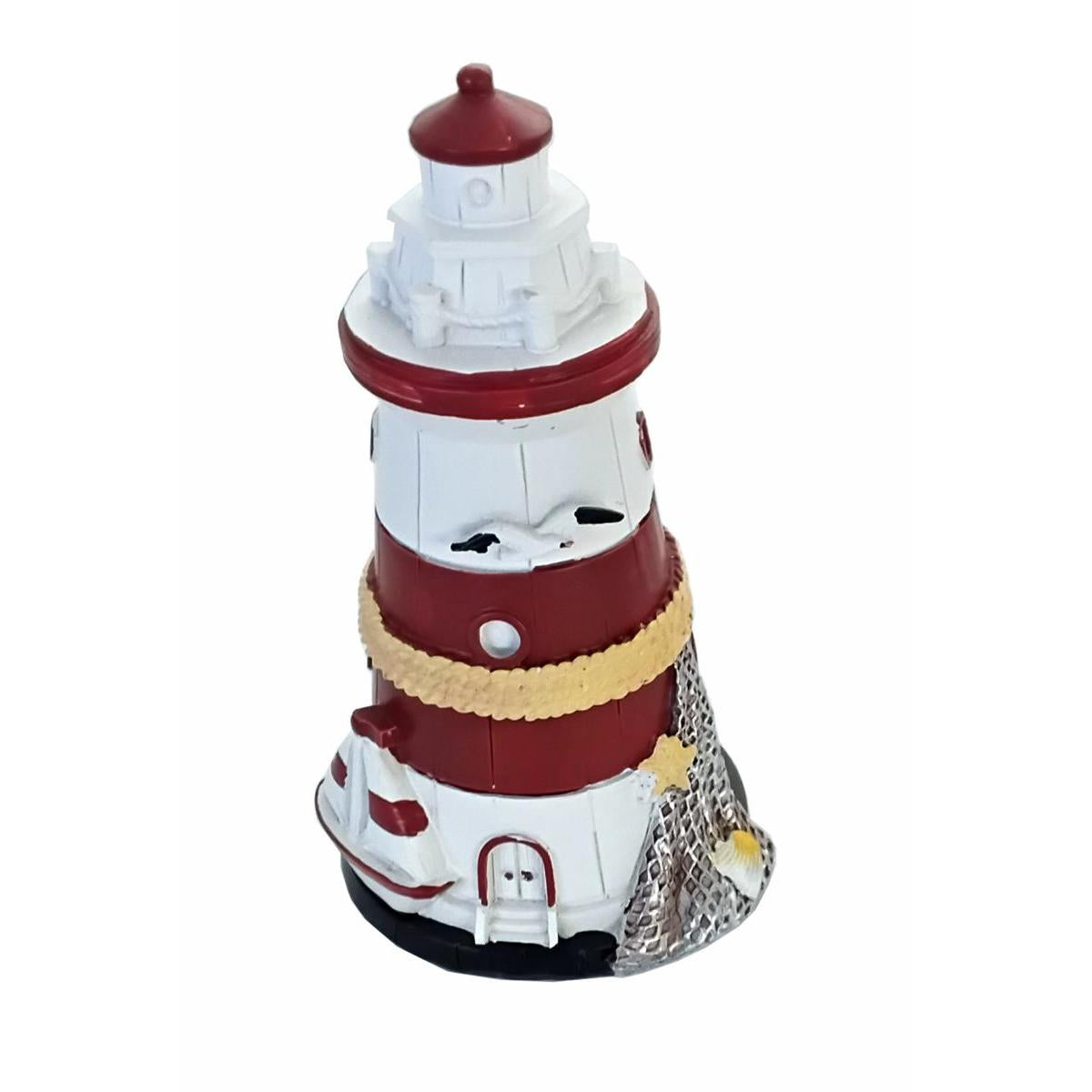 Leuchtturm Spardose aus Polystone – Maritime Deko 7 × 7 × 13 cm