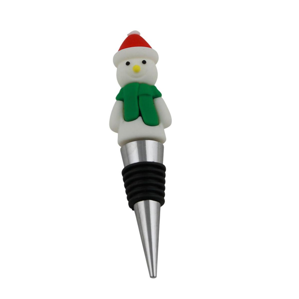 Weihnachtlicher Flaschenverschluss aus PVC – Weihnachtsdeko für Wein & Sekt BST10