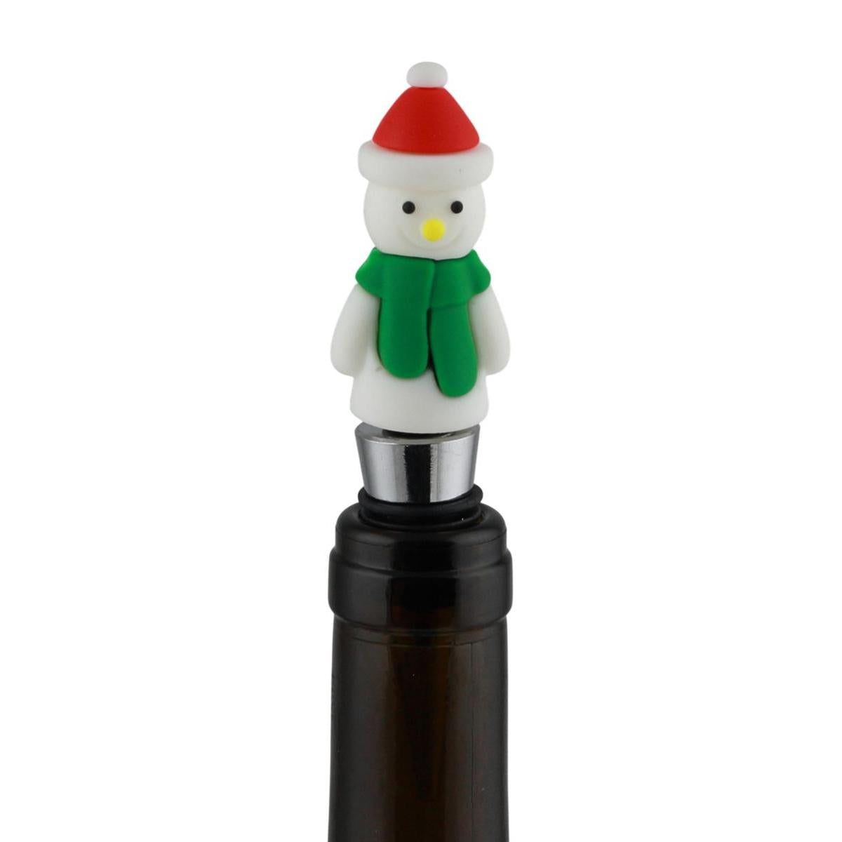 Weihnachtlicher Flaschenverschluss aus PVC – Weihnachtsdeko für Wein & Sekt BST10