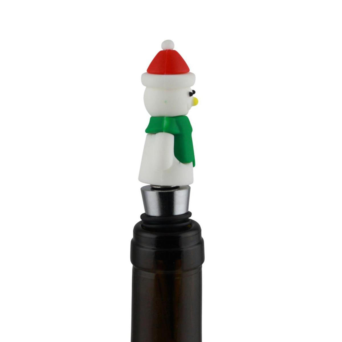Weihnachtlicher Flaschenverschluss aus PVC – Weihnachtsdeko für Wein & Sekt BST10