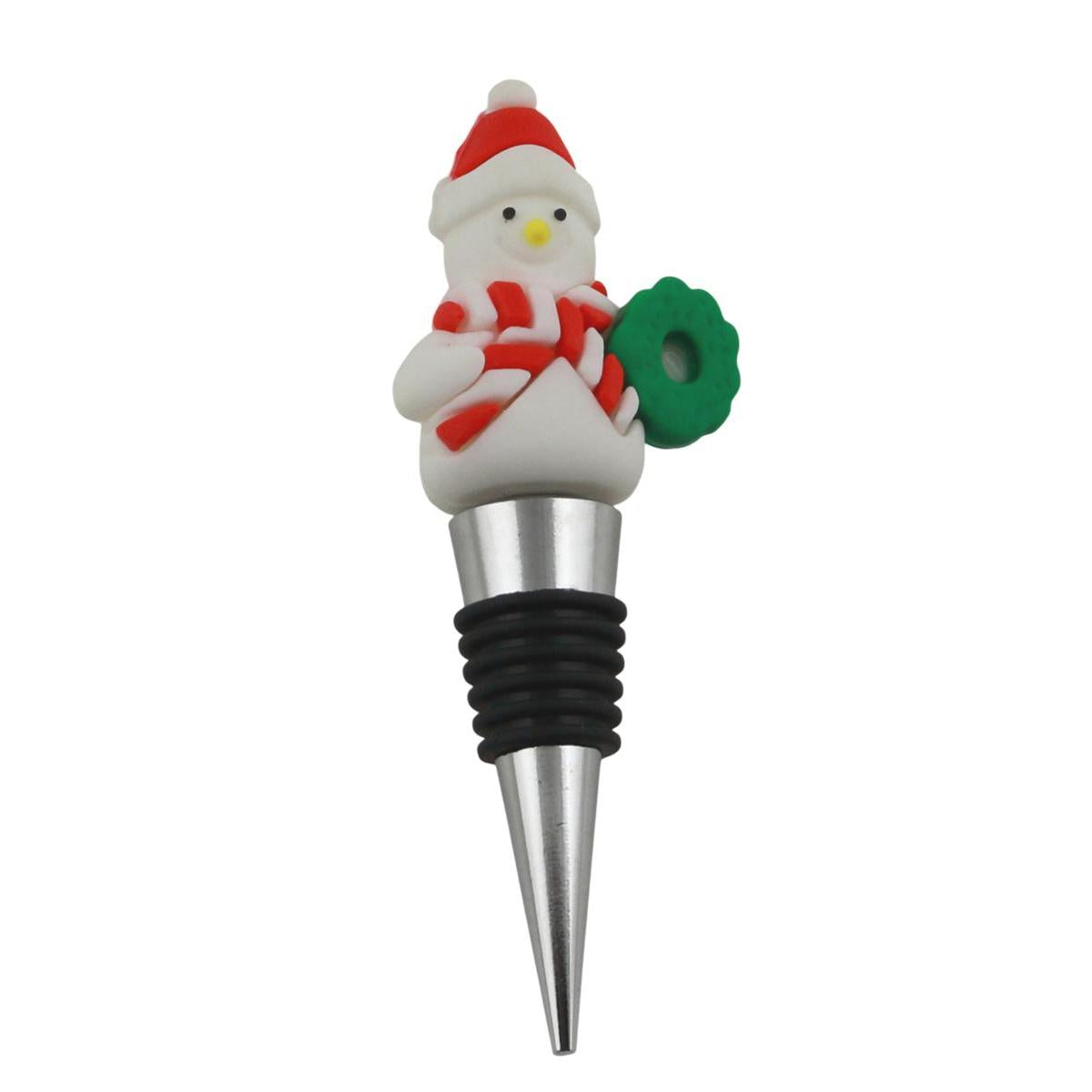 Weihnachtlicher Flaschenverschluss aus PVC – Weihnachtsdeko für Wein & Sekt BST11