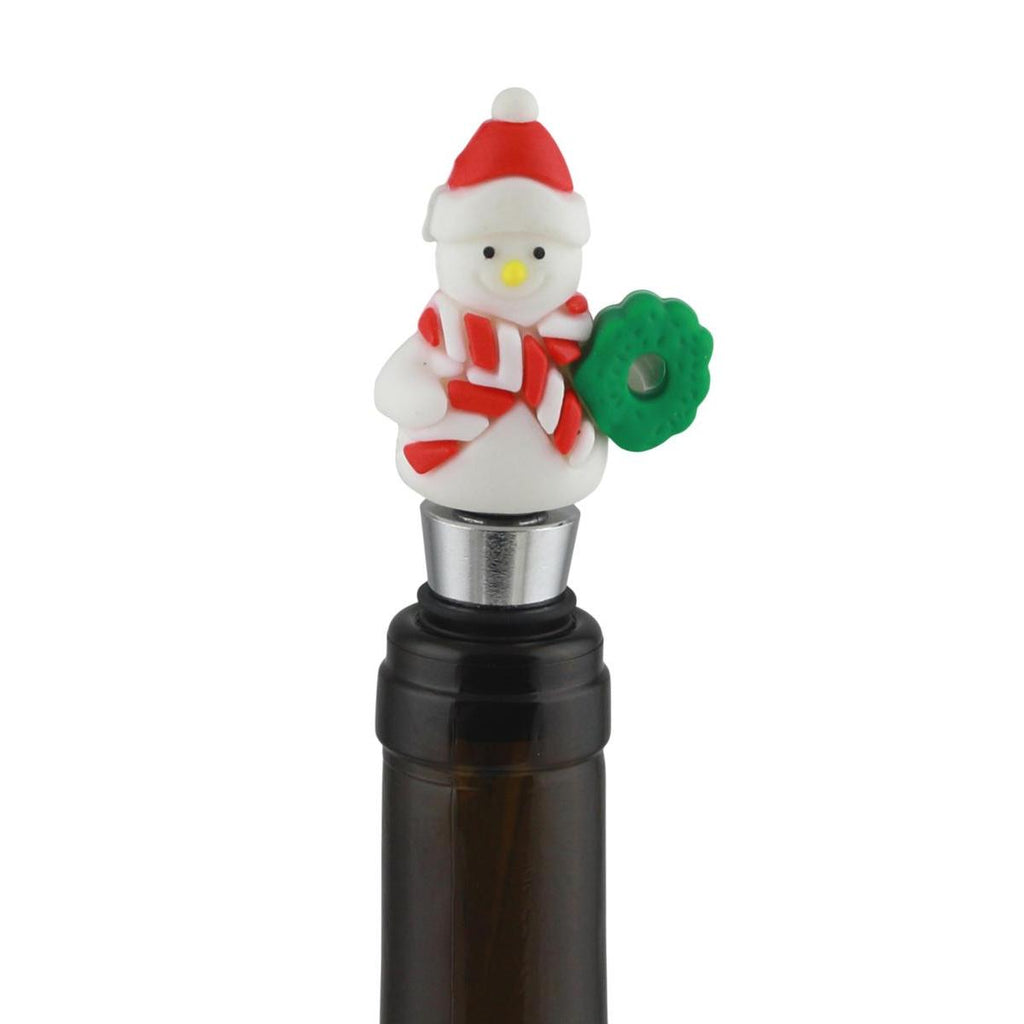 Weihnachtlicher Flaschenverschluss aus PVC – Weihnachtsdeko für Wein & Sekt BST11