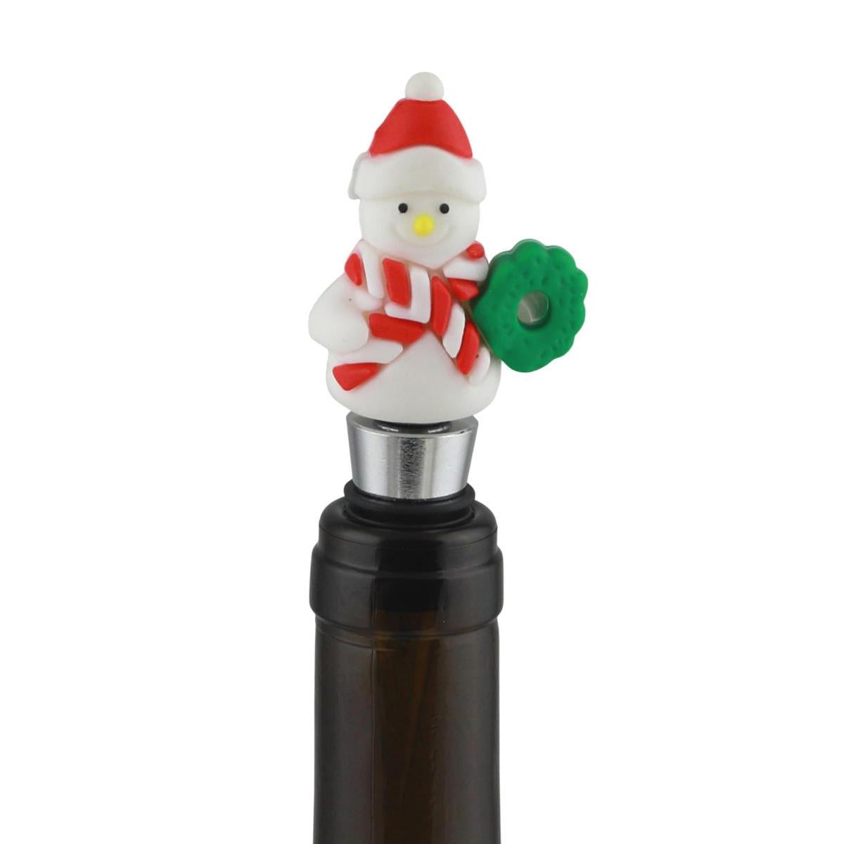 Weihnachtlicher Flaschenverschluss aus PVC – Weihnachtsdeko für Wein & Sekt BST11