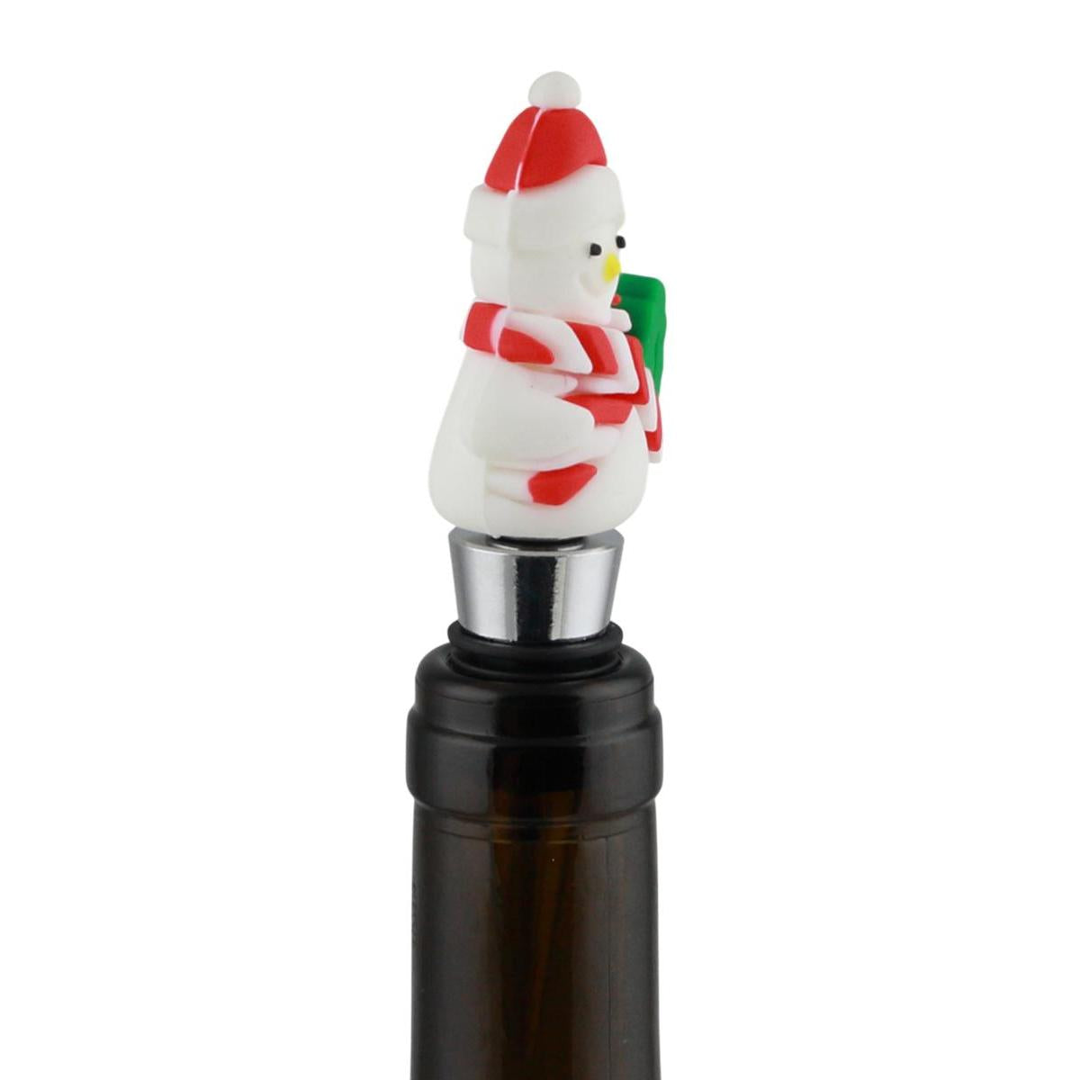 Weihnachtlicher Flaschenverschluss aus PVC – Weihnachtsdeko für Wein & Sekt BST11