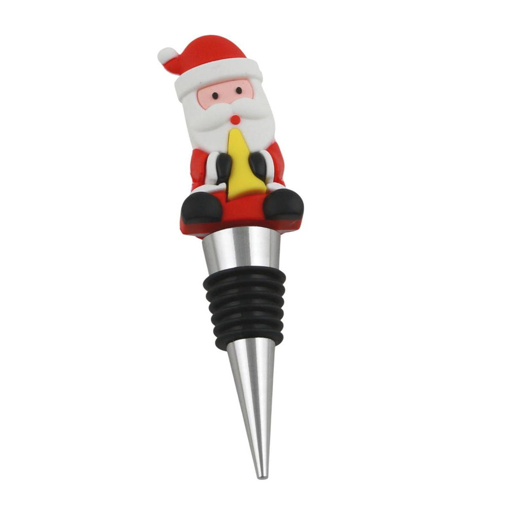Weihnachtlicher Flaschenverschluss aus PVC – Weihnachtsdeko für Wein & Sekt BST12