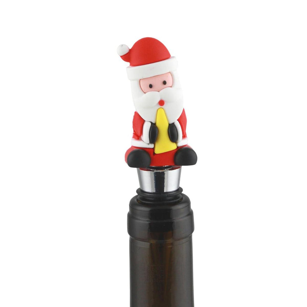 Weihnachtlicher Flaschenverschluss aus PVC – Weihnachtsdeko für Wein & Sekt BST12