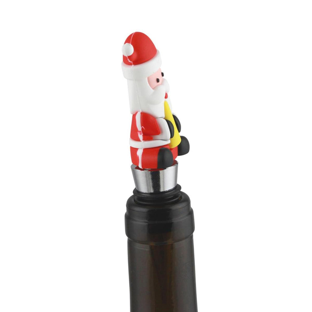 Weihnachtlicher Flaschenverschluss aus PVC – Weihnachtsdeko für Wein & Sekt BST12