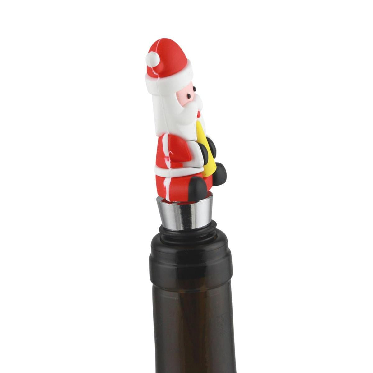 Weihnachtlicher Flaschenverschluss aus PVC – Weihnachtsdeko für Wein & Sekt BST12