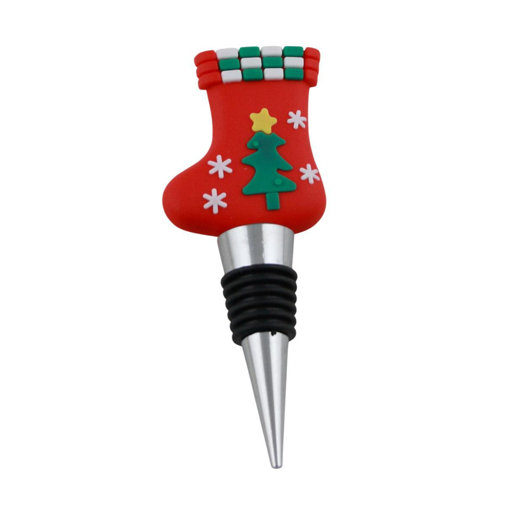 Weihnachtlicher Flaschenverschluss aus PVC – Weihnachtsdeko für Wein & Sekt BST15