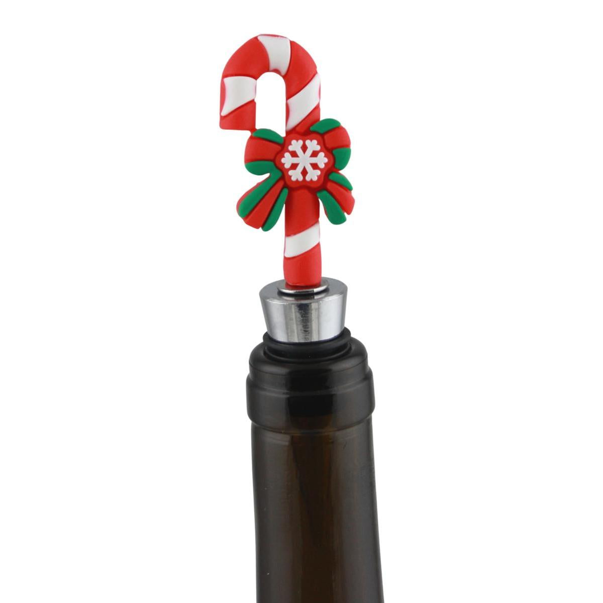 Weihnachtlicher Flaschenverschluss aus PVC – Weihnachtsdeko für Wein & Sekt BST16
