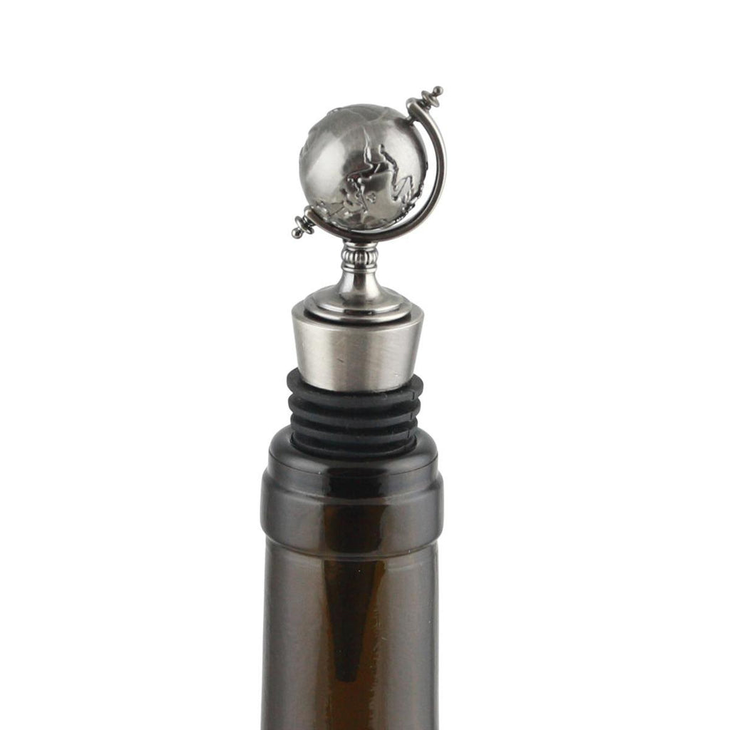Maritimer Flaschenverschluss Weltkugel aus Metall – Wein & Sekt BST19