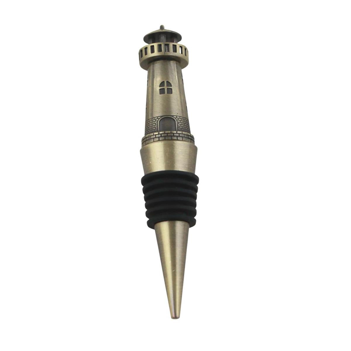 Maritimer Flaschenverschluss Leuchtturm aus Metall – Wein & Sekt BST20
