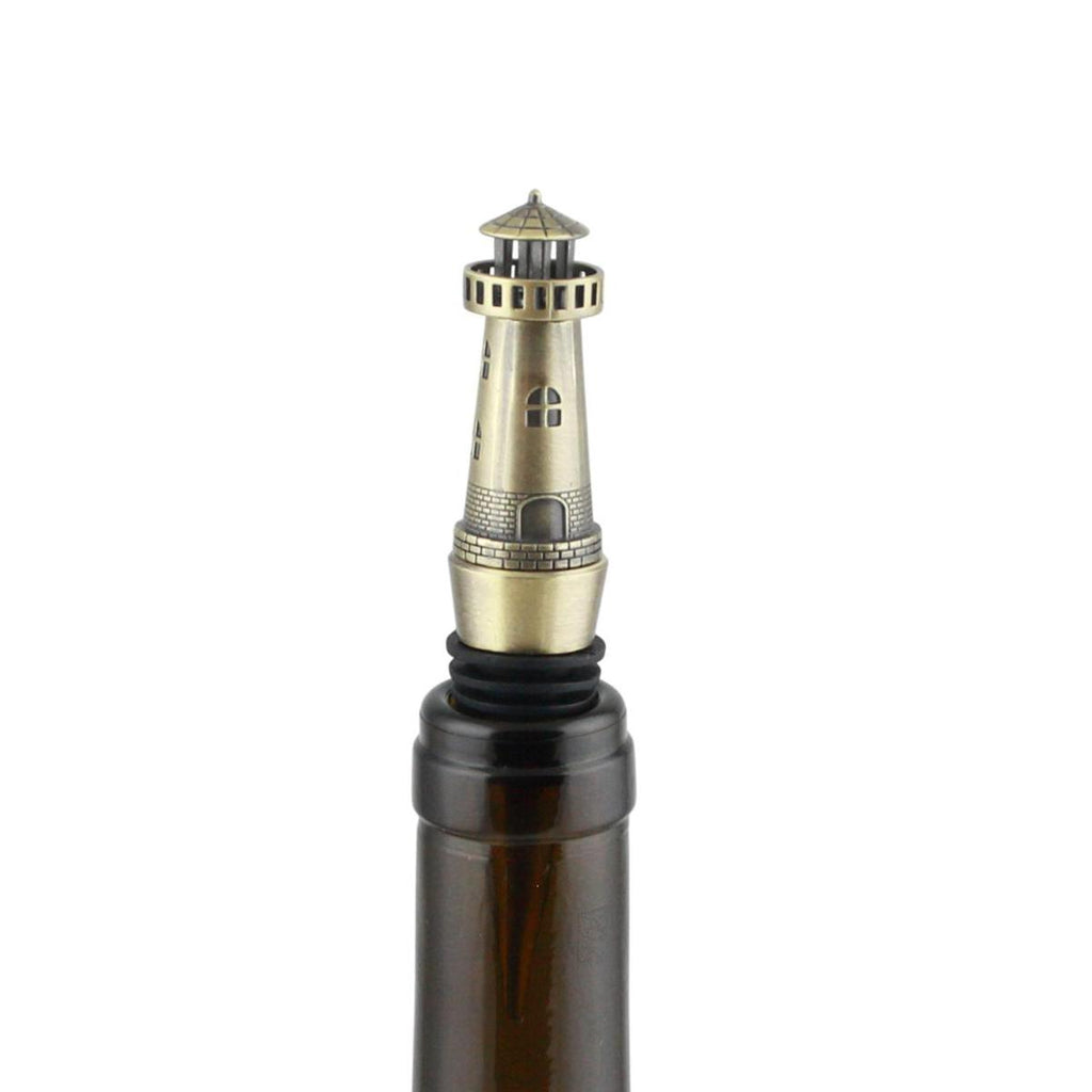 Maritimer Flaschenverschluss Leuchtturm aus Metall – Wein & Sekt BST20