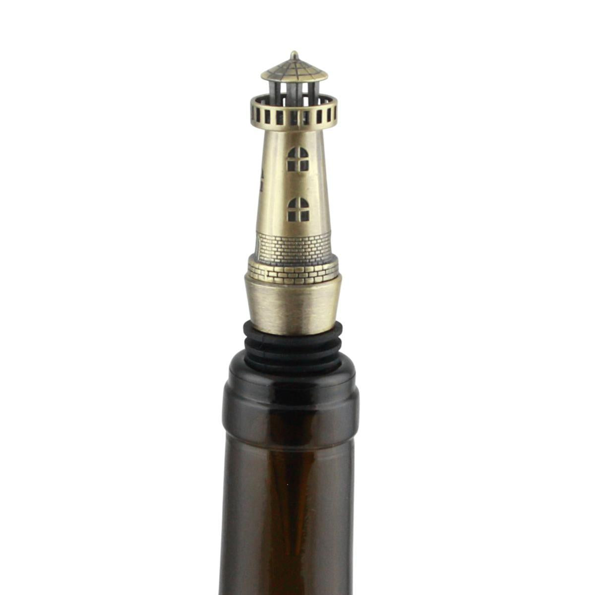 Maritimer Flaschenverschluss Leuchtturm aus Metall – Wein & Sekt BST20
