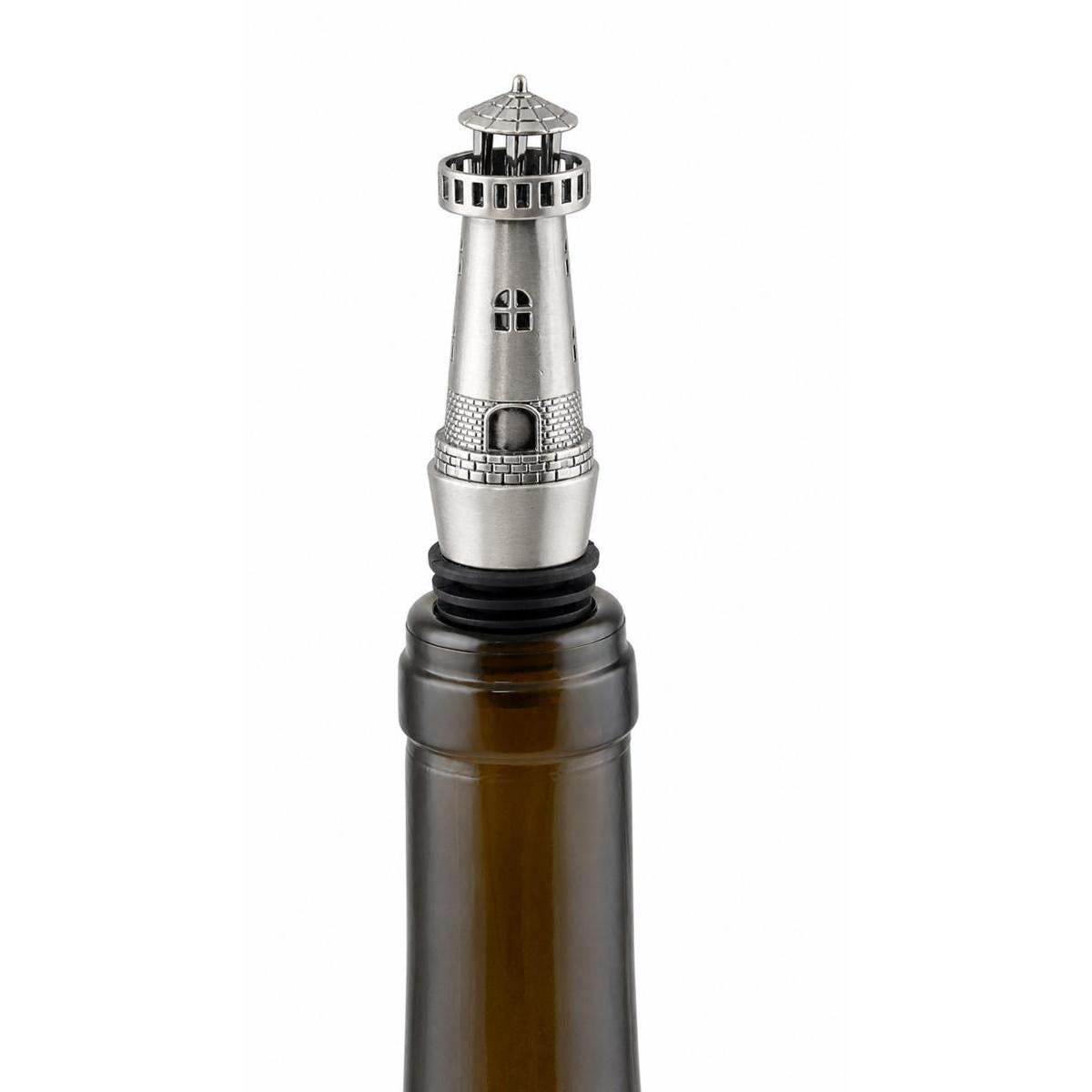 Maritimer Flaschenverschluss Leuchtturm aus Metall – Wein & Sekt BST21