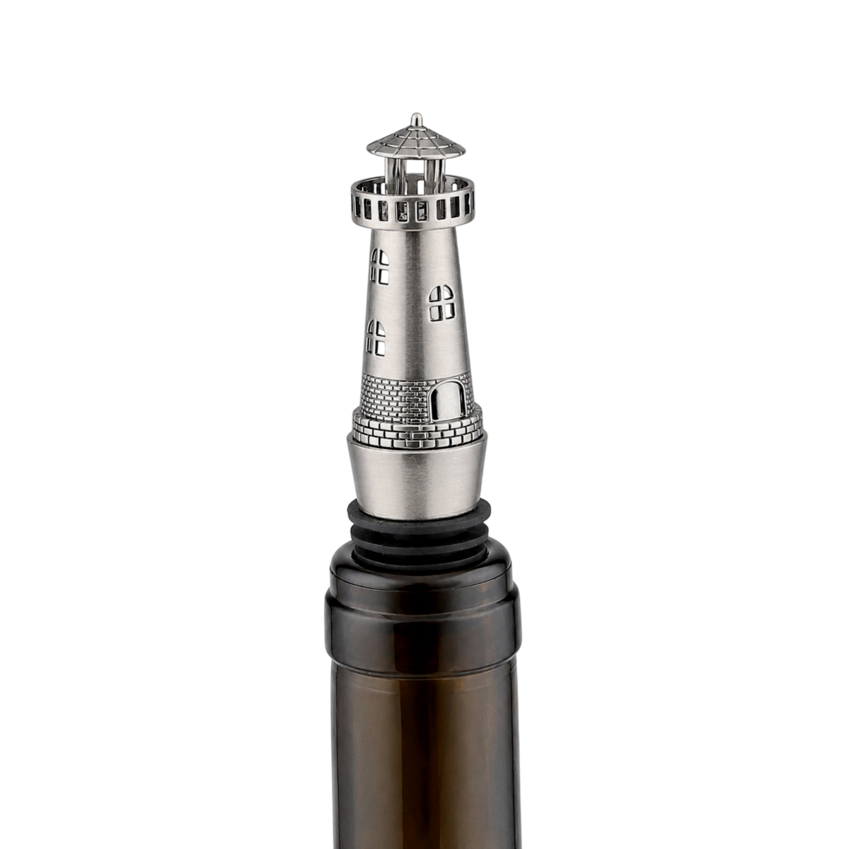 Maritimer Flaschenverschluss Leuchtturm aus Metall – Wein & Sekt BST21