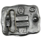 Gürtelschnalle Country aus Zinn – Buckle für Gürtel bis 4 cm