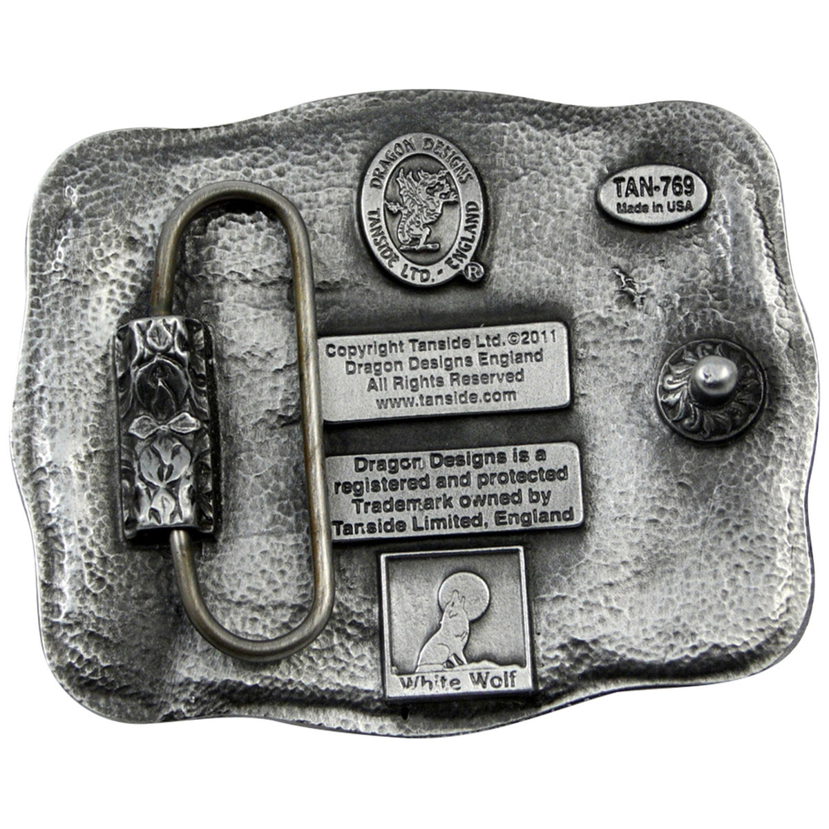 Gürtelschnalle Country aus Zinn – Buckle für Gürtel bis 4 cm