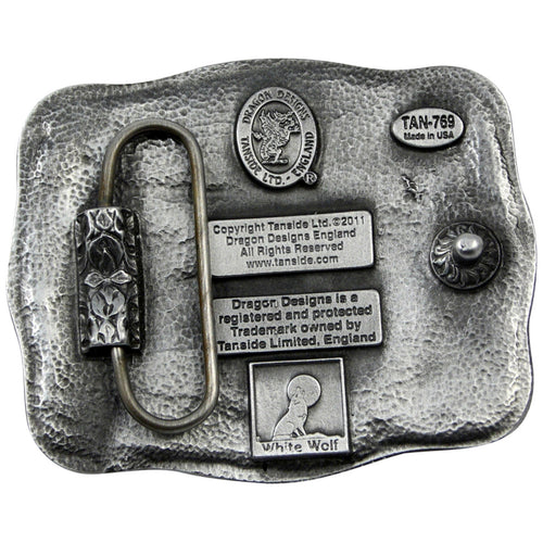 Gürtelschnalle Country aus Zinn – Buckle für Gürtel bis 4 cm