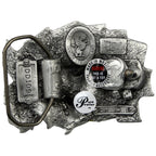 Gürtelschnalle Lady Luck aus Zinn – 3D Buckle für Gürtel bis 4 cm