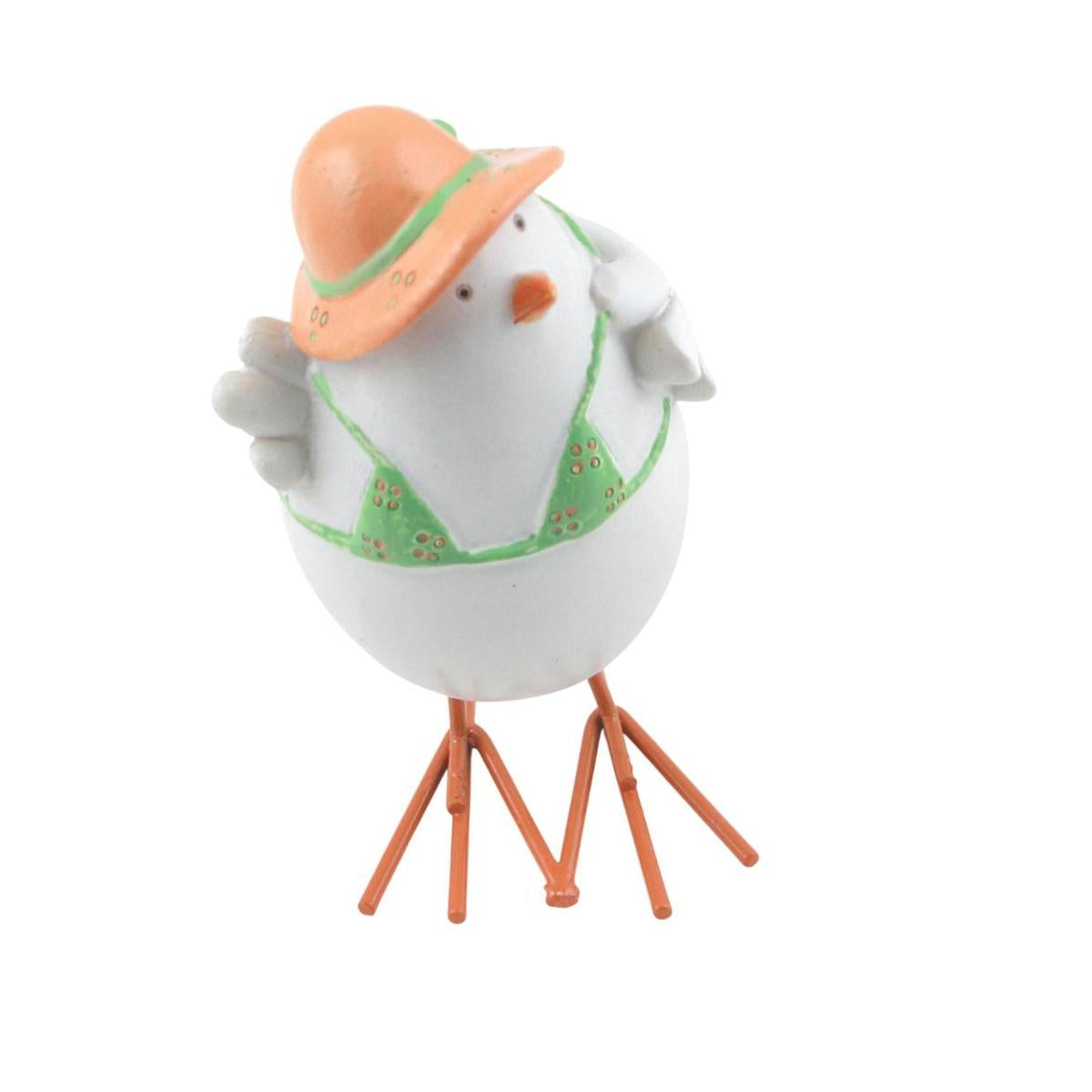 Maritime Deko Figur Huhn aus Polystone im Seedesign Höhe ca.11cm DH10