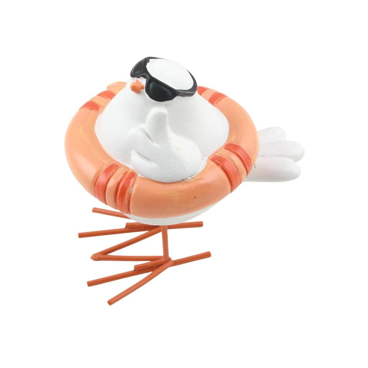 Maritime Deko Figur Huhn aus Polystone im Seedesign Höhe ca.11cm DH14