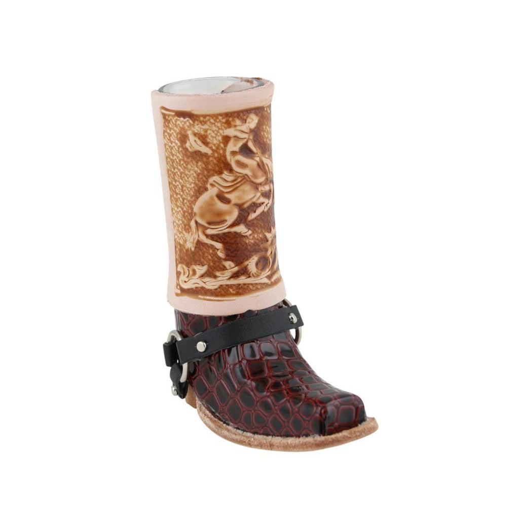 Schnapsglas im Cowboy Stiefel aus Leder – Handarbeit aus Mexico –Western GL10