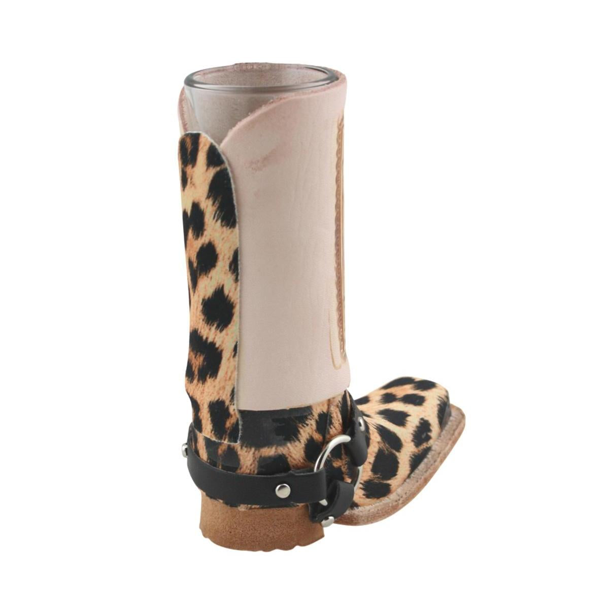 Schnapsglas im Cowboy Stiefel aus Leder – Handarbeit Mexico –Western GL11