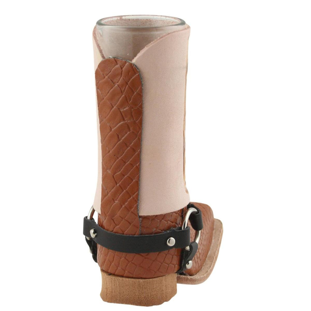 Schnapsglas im Cowboy Stiefel aus Leder – Handarbeit Mexico –Western GL12