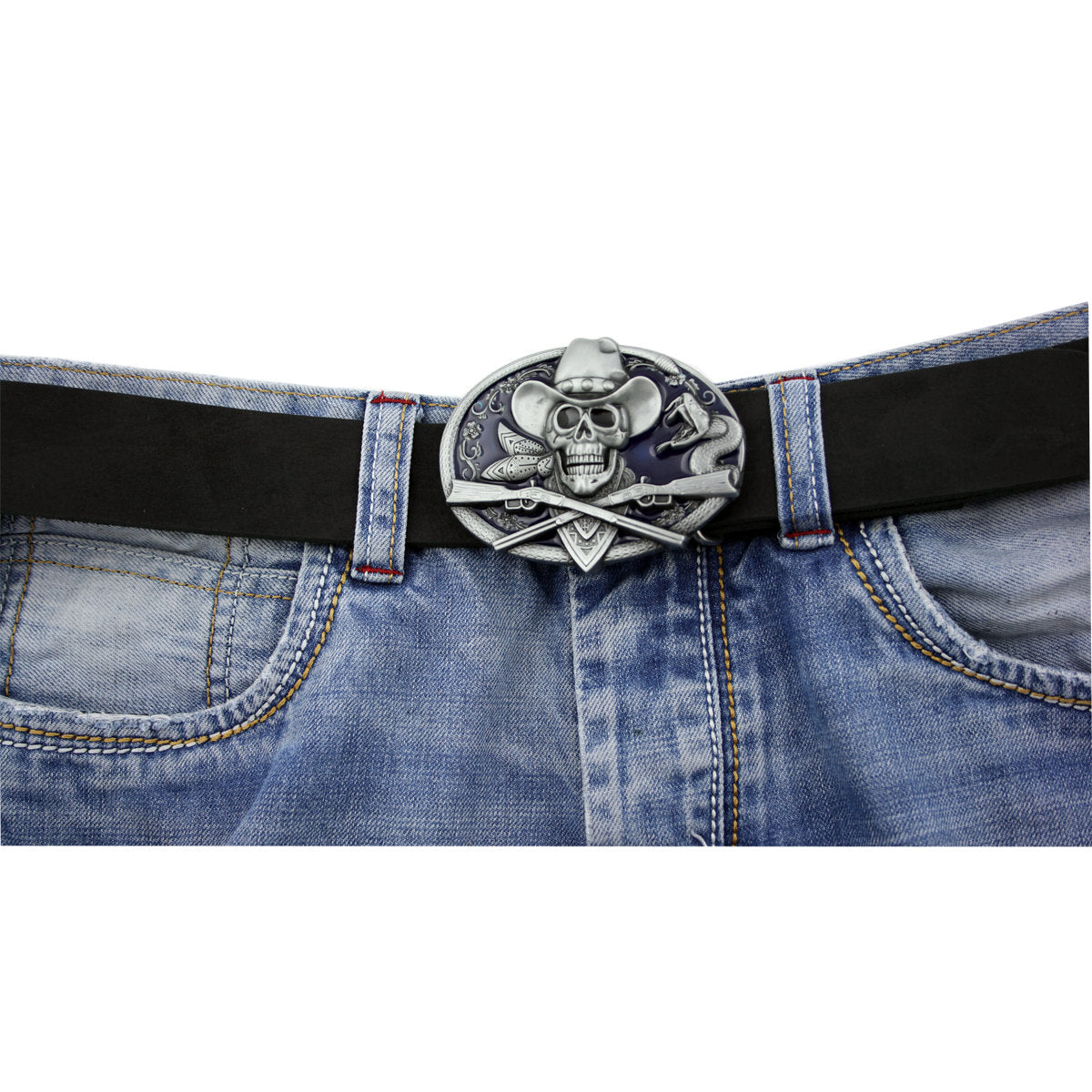 Gürtelschnalle aus Zinn – Metall Buckle für Gürtel bis 4 cm GS14