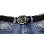 Gürtelschnalle Indianer aus Zinn – Buckle für Gürtel bis 4 cm GS16