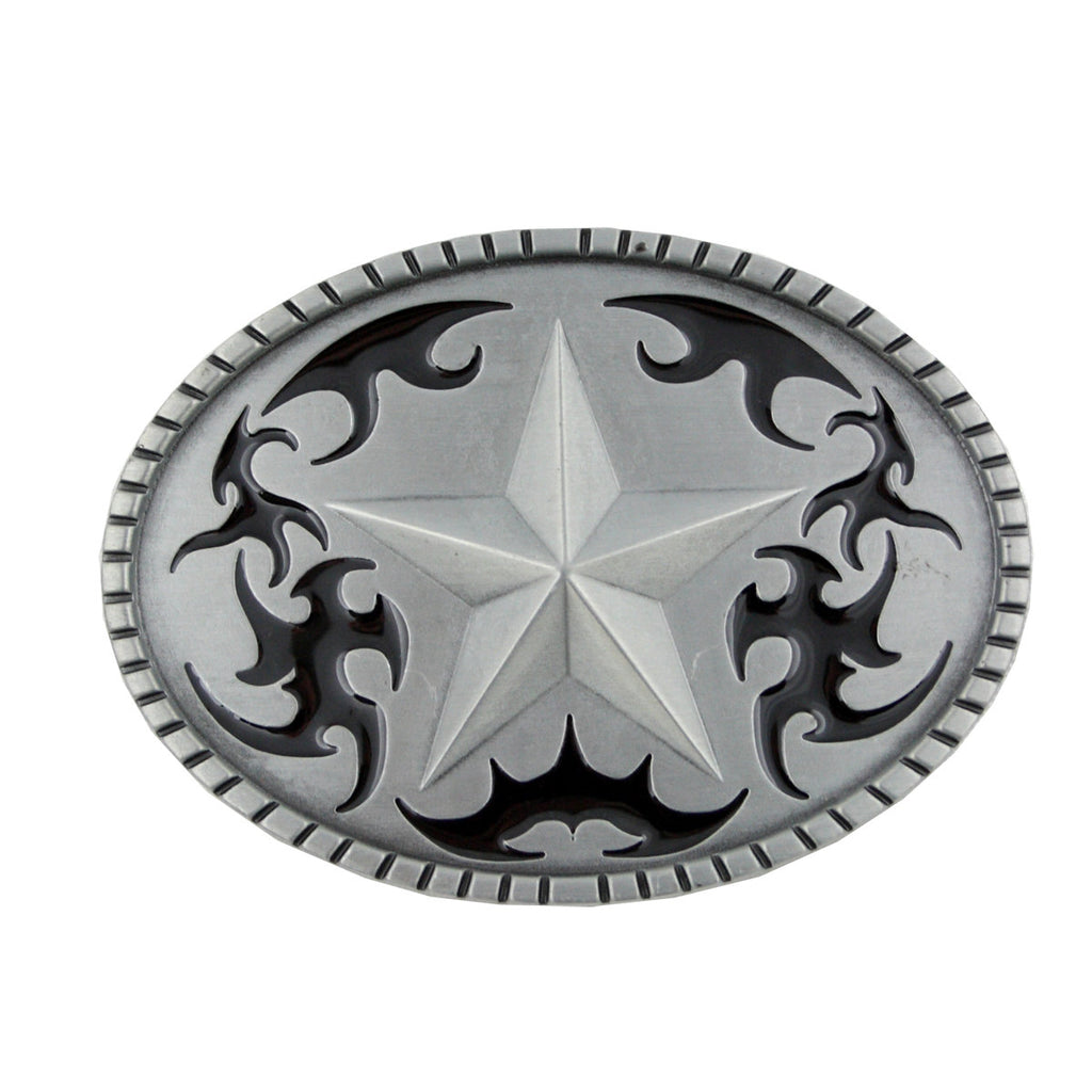 Gürtelschnalle Stern aus Zinn – Buckle für Gürtel bis 4 cm