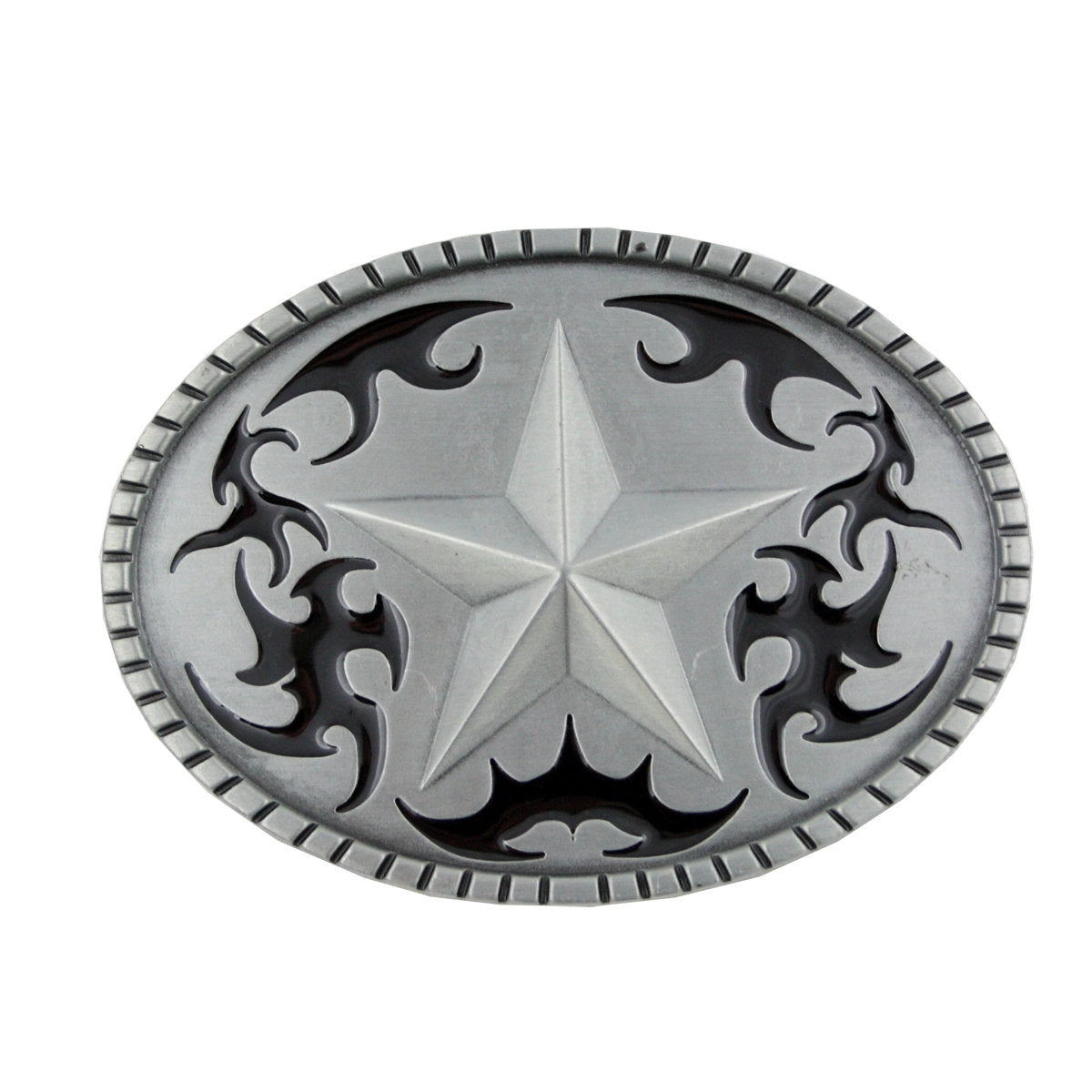 Gürtelschnalle Stern aus Zinn – Buckle für Gürtel bis 4 cm