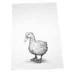 Geschirrtuch Küchentuch weiß "Motiv Ente" 50cm x 70cm 100%Baumwolle