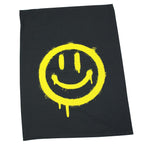 Geschirrtuch Küchentuch grau "Motiv Smiley" 50cm x 70cm 100%Baumwolle