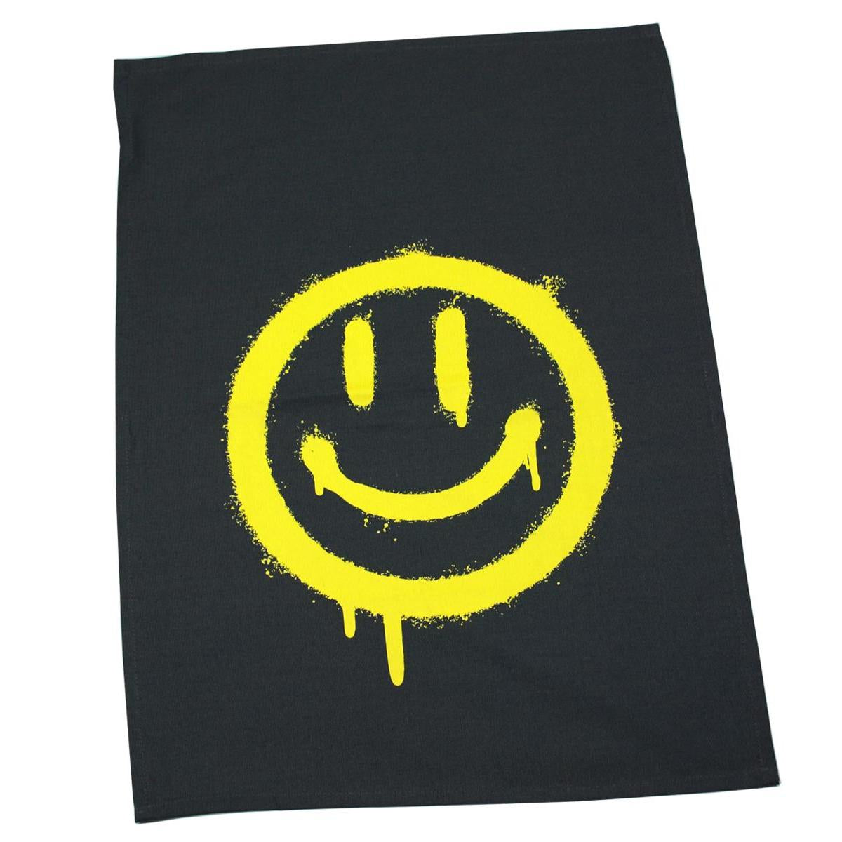 Geschirrtuch Küchentuch grau "Motiv Smiley" 50cm x 70cm 100%Baumwolle