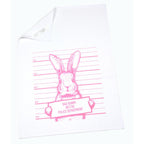 Geschirrtuch Küchentuch weiß "Motiv Hase" 50cm x 70cm 100%Baumwolle