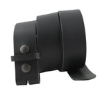 Ledergürtel Schwarz – Wechselgürtel 4 cm für Buckles