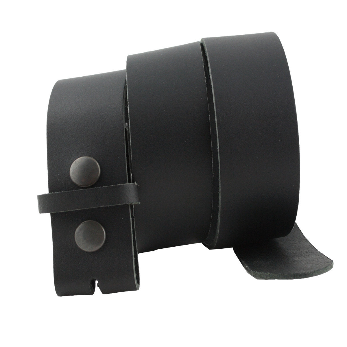 Ledergürtel Schwarz – Wechselgürtel 4 cm für Buckles