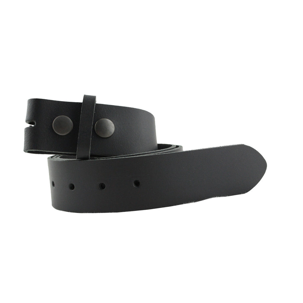 Ledergürtel Schwarz – Wechselgürtel 4 cm für Buckles