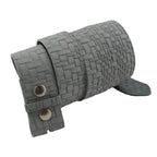 Ledergürtel Grau mit Flechtmuster – Wechselgürtel 4 cm für Buckles