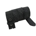 Ledergürtel Schwarz mit Flechtmuster – Wechselgürtel 4 cm für Buckles