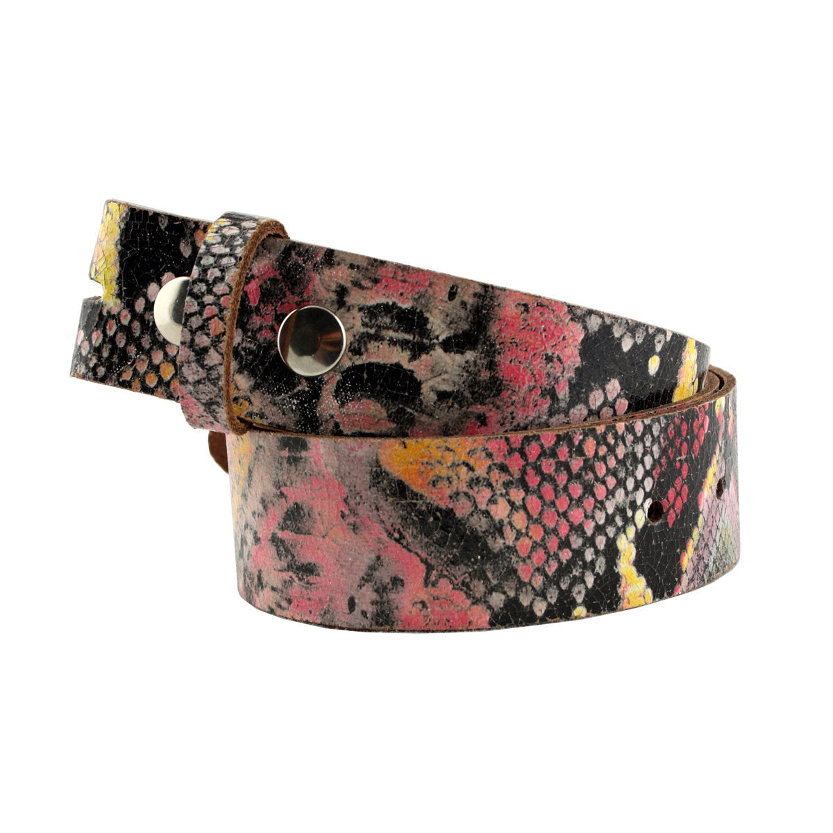 Ledergürtel Schlangen-Optik – Wechselgürtel 4 cm für Buckles
