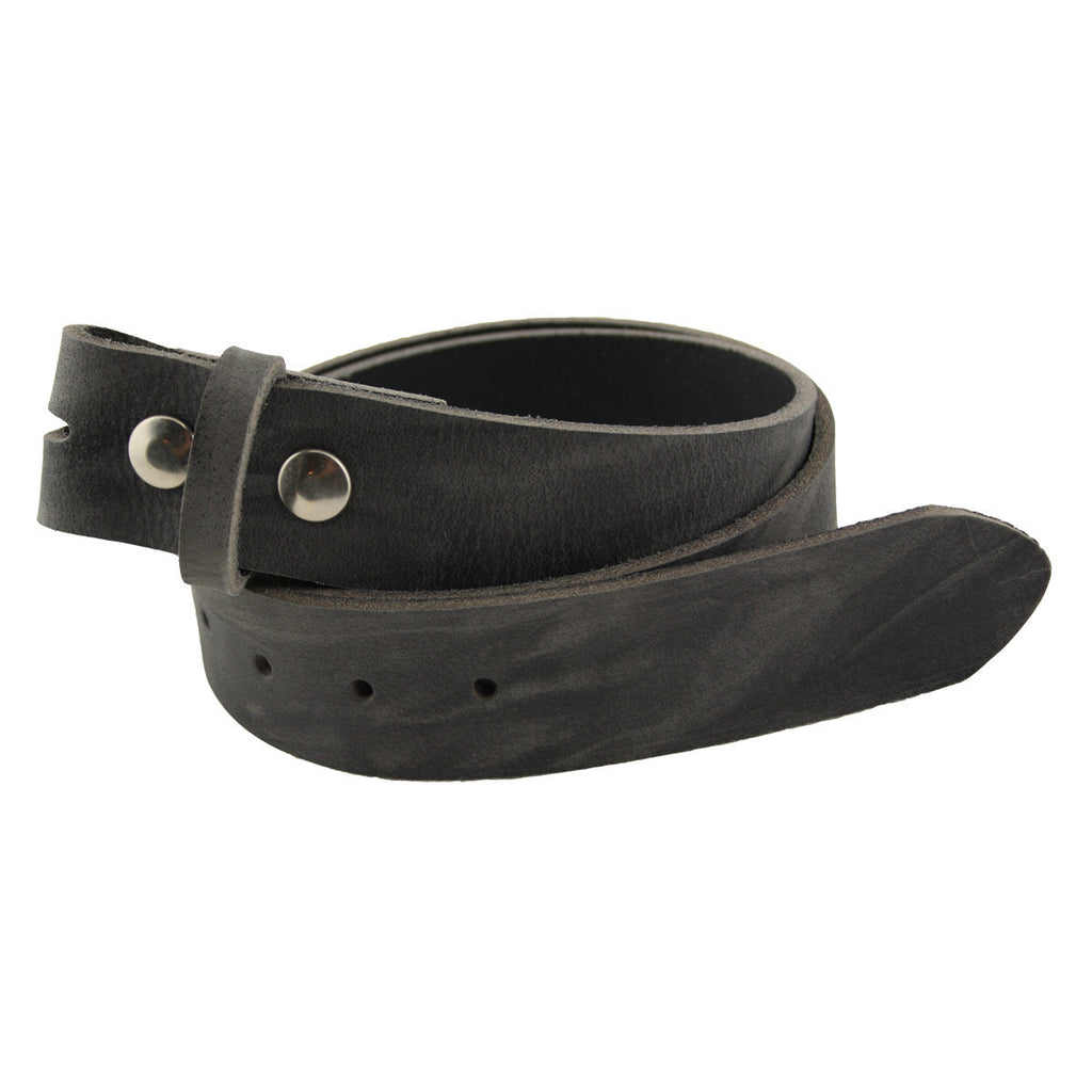Wasserbüffel Ledergürtel Grau Used – Vollleder Wechselgürtel 4 cm
