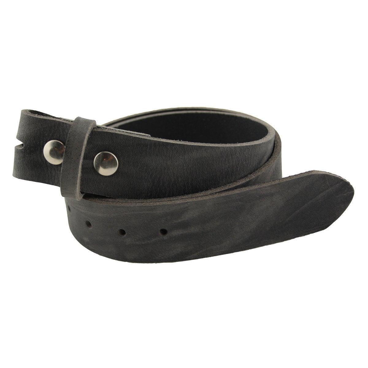 Wasserbüffel Ledergürtel Grau Used – Vollleder Wechselgürtel 4 cm