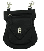 Festival Tasche Gürteltasche Hüfttasche Geldbörse Leder mit Karabiner K5