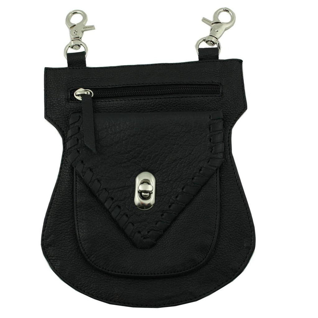 Festival Tasche Gürteltasche Hüfttasche Geldbörse Leder mit Karabiner K5