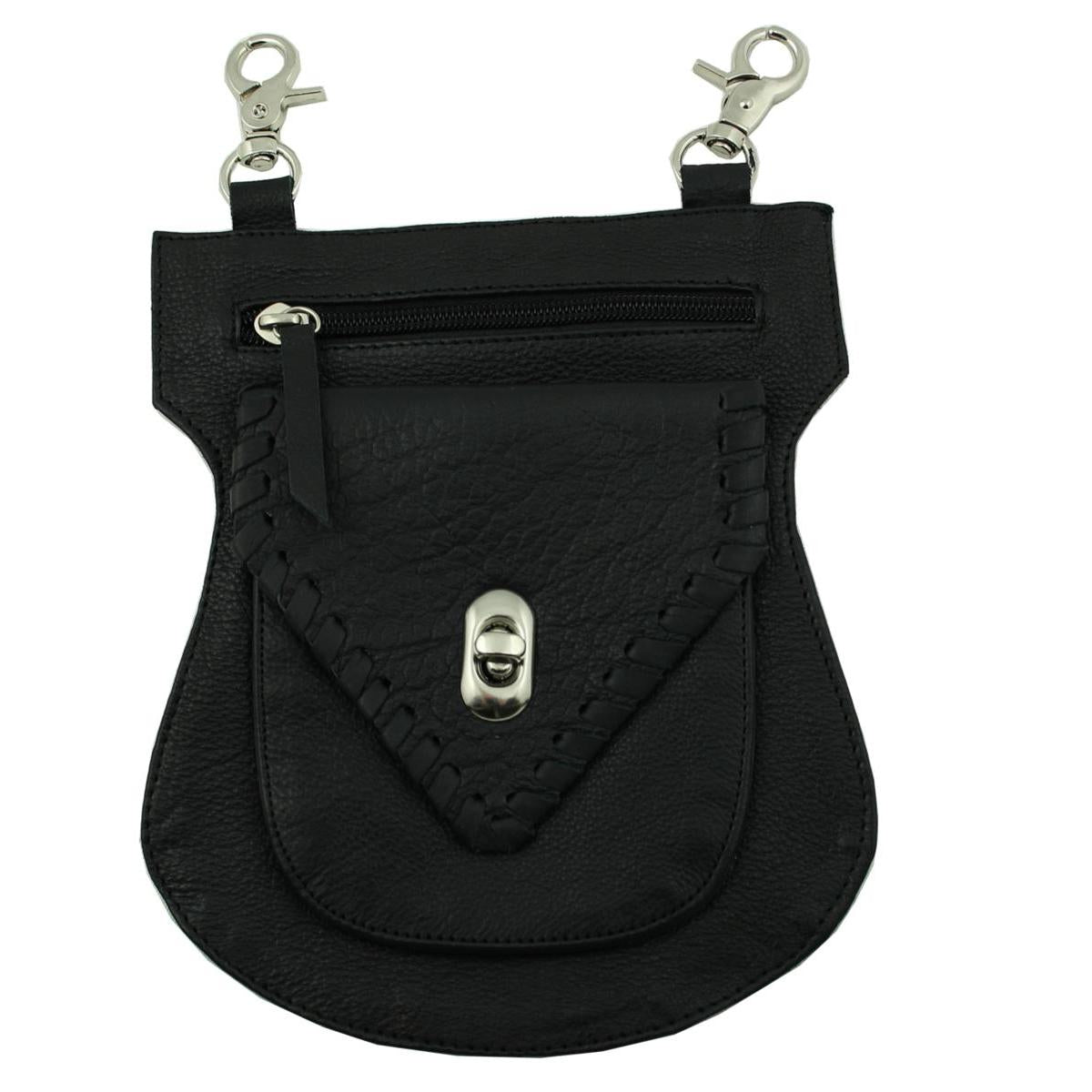 Festival Tasche Gürteltasche Hüfttasche Geldbörse Leder mit Karabiner K5