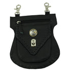 Festival Tasche Gürteltasche Hüfttasche Geldbörse Leder mit Karabiner K12