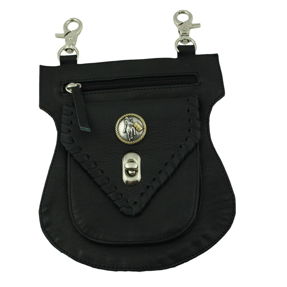 Festival Tasche Gürteltasche Hüfttasche Geldbörse Leder mit Karabiner K12